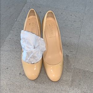 Cream patent leather Jcrew heels